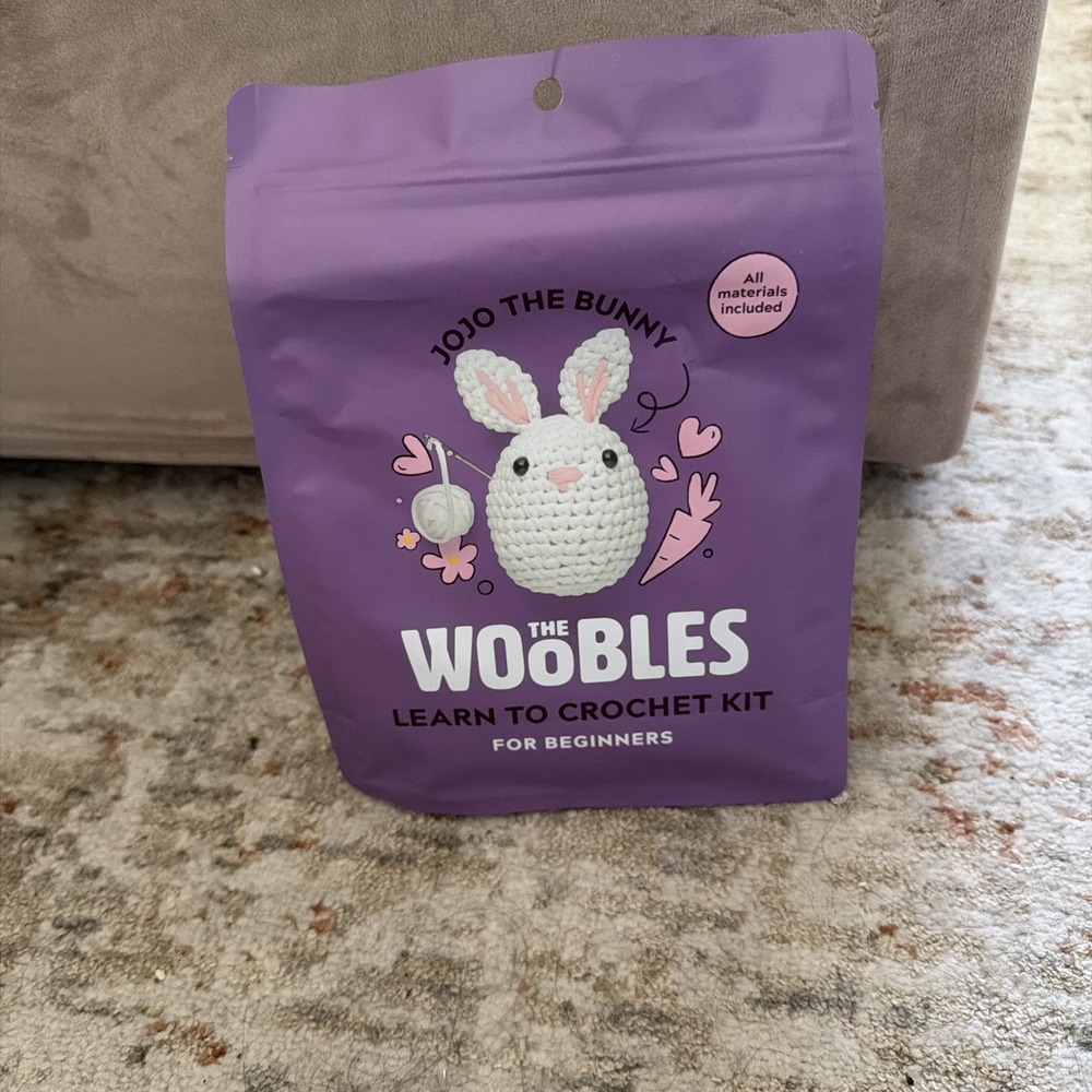 The Woobles JoJo The Bunny Learn to Crochet Kit For Beginners NEW